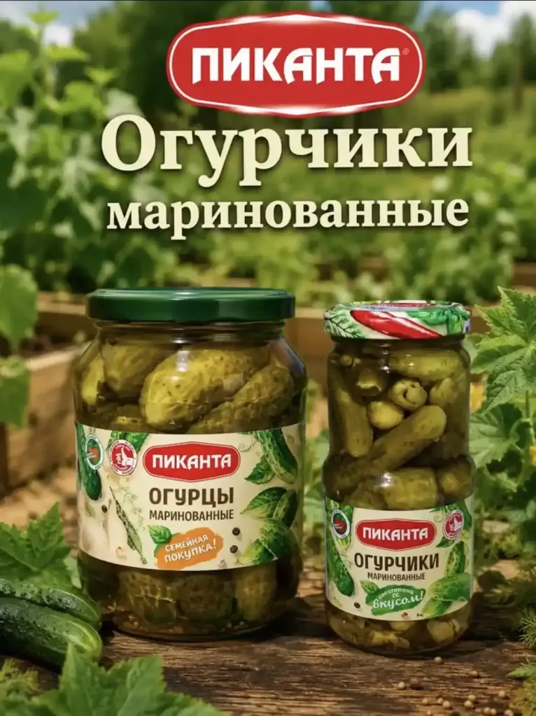 Огурцы маринованные, 460 гр