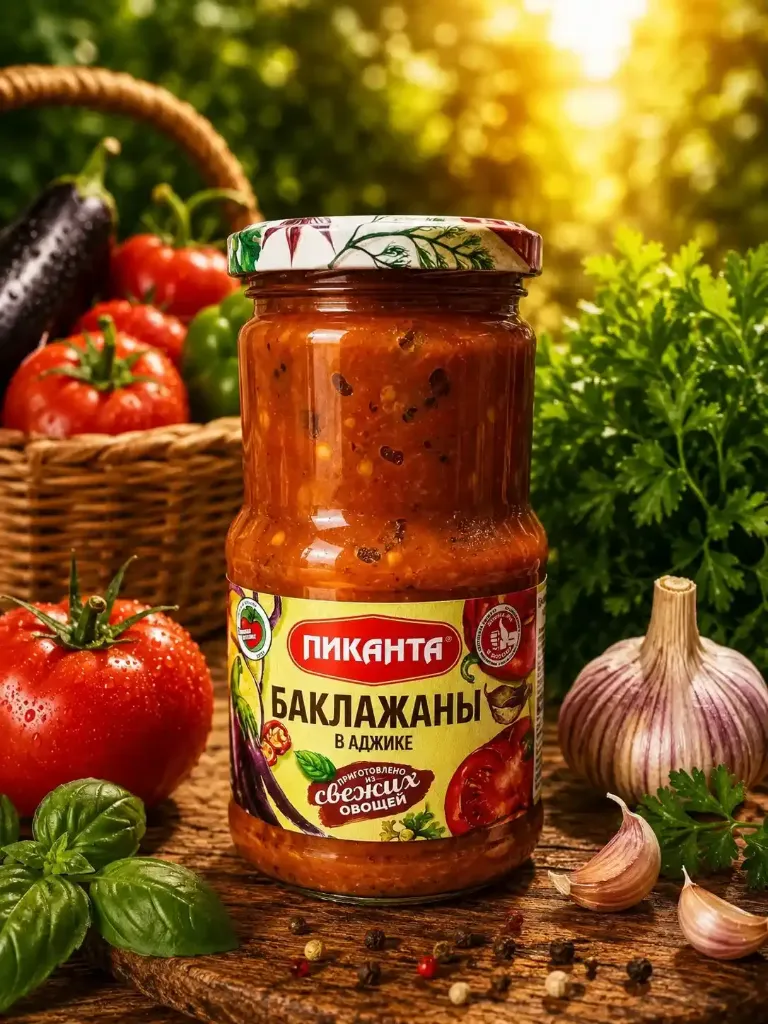 Баклажаны в аджике, 460 гр