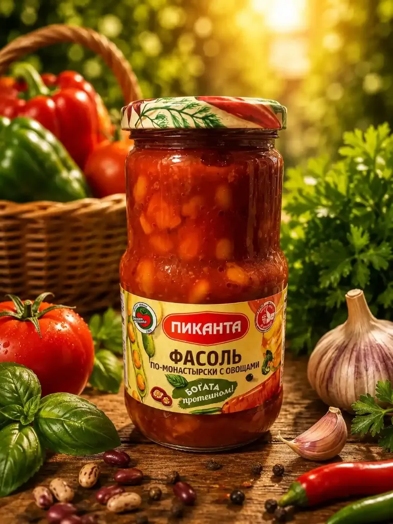 Фасоль «по-монастырски» с овощами