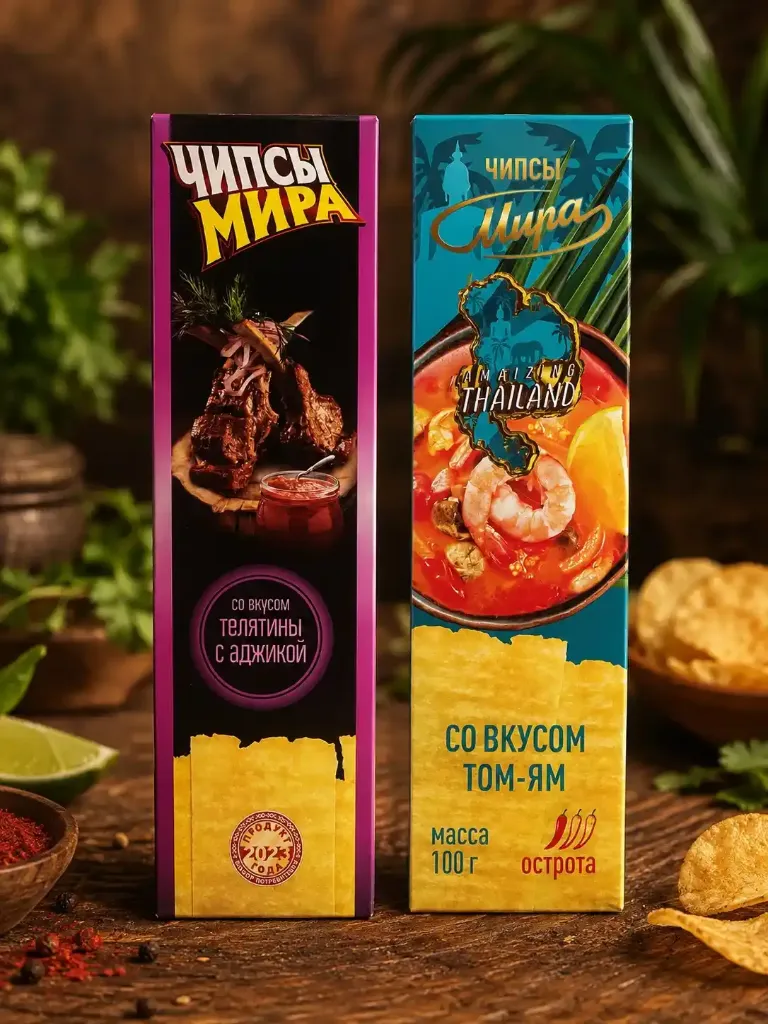 Чипсы «Мира» 100гр со вкусом Теляты с аджикой