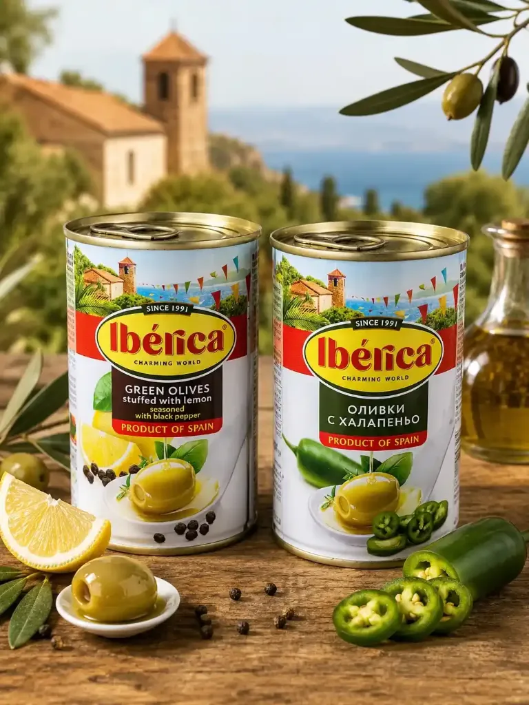 Оливки фаршированные «Iberica» --с халапеньо
