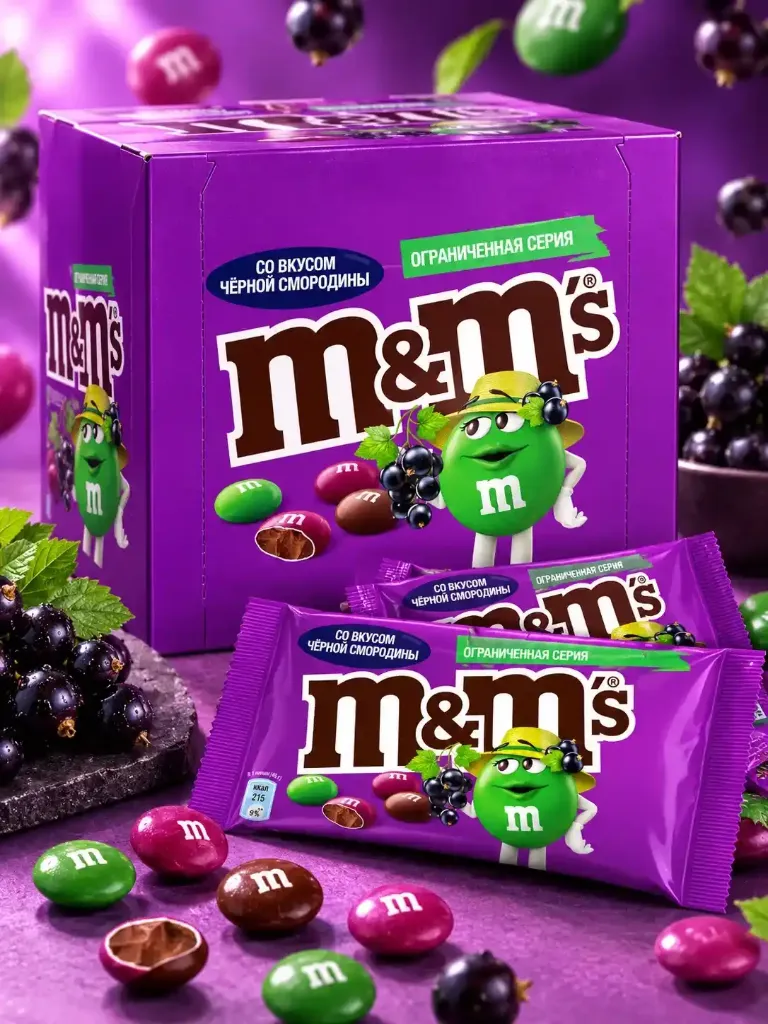 M&M’s черная смородина
45гр х 32шт