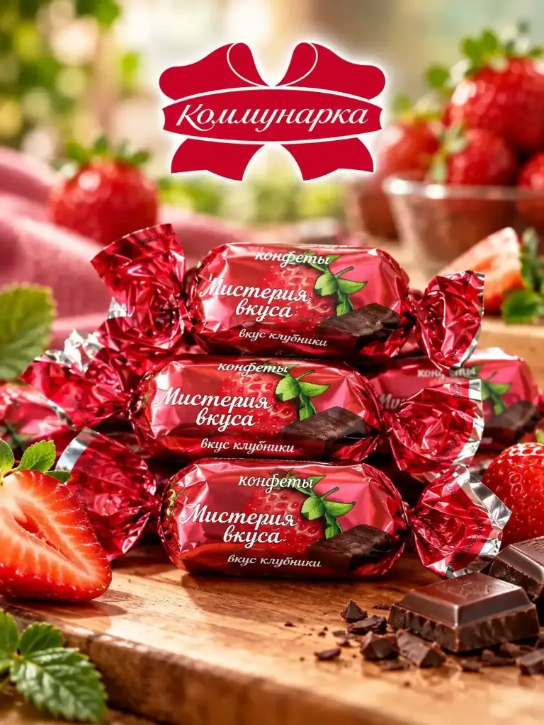«Мистерия вкуса» клубника/вишня ;  коробка на 3 кг