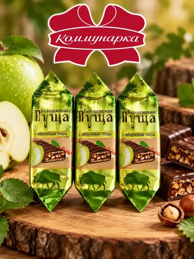 «Беловежская пуща» с яблочным пюре ;  коробка на 4 кг